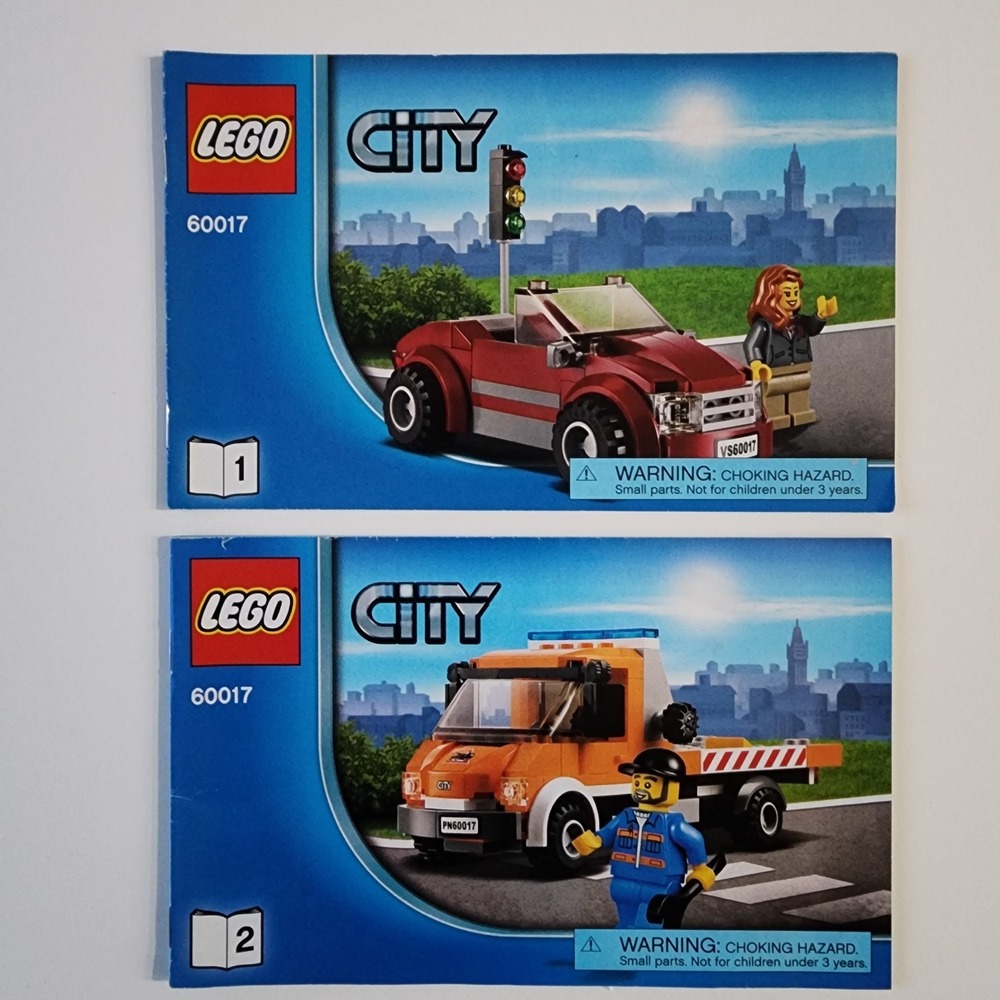 Lego CITY 60017 Flatbed Truck INSTRUCTION MANUALS 1 & 2 ONLY‎ Booklets No Bricks